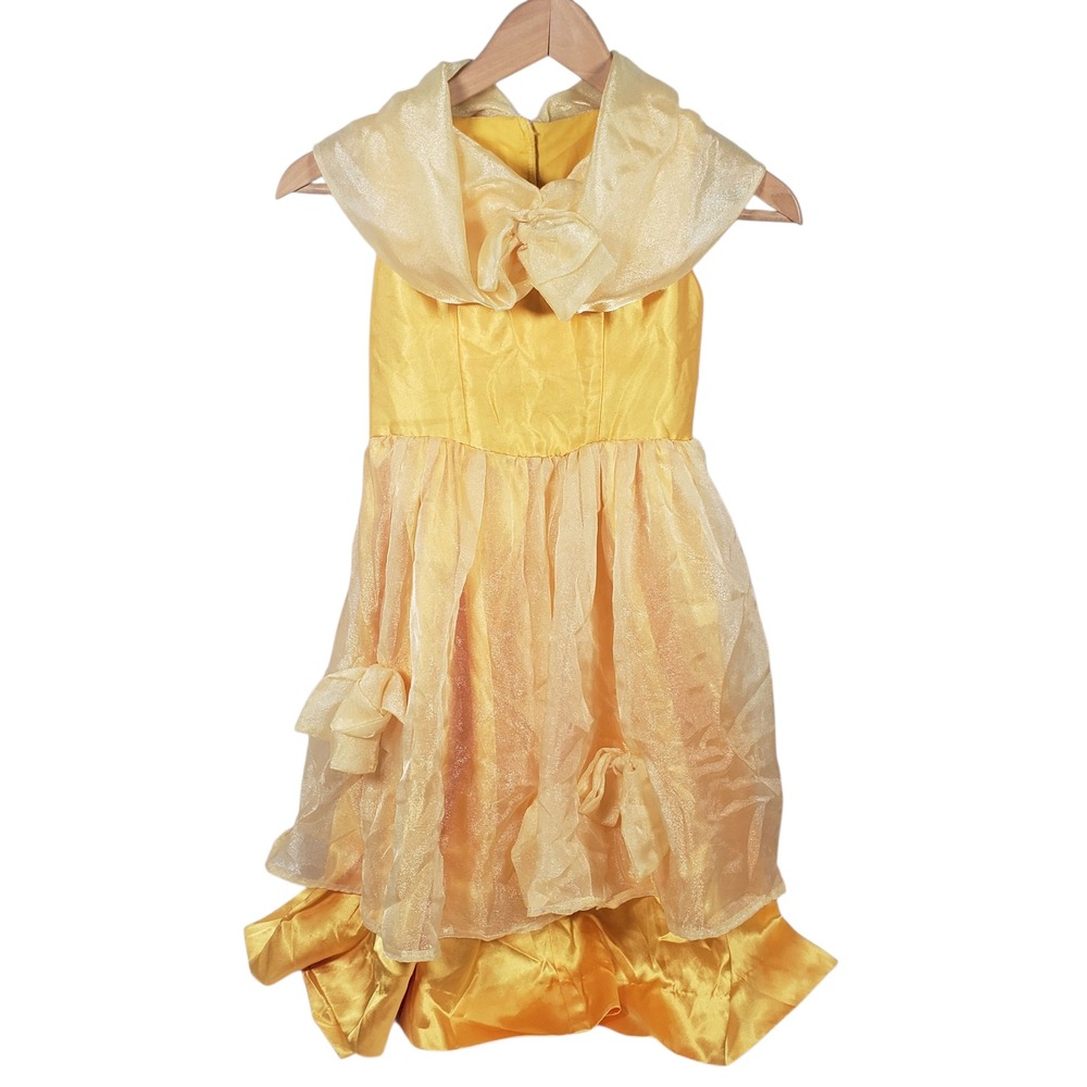 Girls Princess Belle Yellow‎ Costume Dress Gown Size 6-8